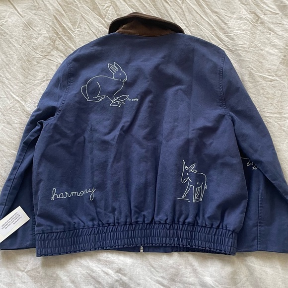 Sea NY New York Demi Jacket - Embroidered Blue Bomber M - Picture 9 of 11